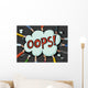 Diverse Hands Holding Cloud Bubble OOPS Concept Wall Decal