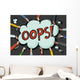 Diverse Hands Holding Cloud Bubble OOPS Concept Wall Decal