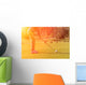 Golf player tee off at sunset Wall Decal