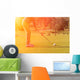 Golf player tee off at sunset Wall Decal