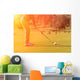 Golf player tee off at sunset Wall Decal