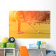 Golf player tee off at sunset Wall Decal