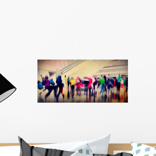 People Consumer Shopping Commuter Consumerism Crowded Concept Wall Decal
