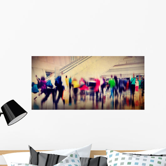 People Consumer Shopping Commuter Consumerism Crowded Concept Wall Decal