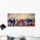 People Consumer Shopping Commuter Consumerism Crowded Concept Wall Decal