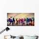 People Consumer Shopping Commuter Consumerism Crowded Concept Wall Decal
