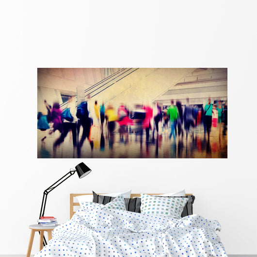 People Consumer Shopping Commuter Consumerism Crowded Concept Wall Decal