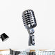 vintage microphone music Wall Decal