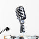 vintage microphone music Wall Decal