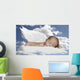 baby infant in clouds with wings Wall Decal