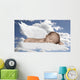 baby infant in clouds with wings Wall Decal
