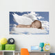 baby infant in clouds with wings Wall Decal