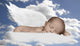 baby infant in clouds with wings Wall Decal