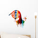 French horn colorful design Wall Decal