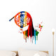 French horn colorful design Wall Decal