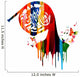French horn colorful design Wall Decal