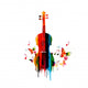 Violin colorful design Wall Decal
