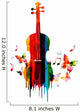 Violin colorful design Wall Decal