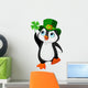 Penguin celebrates Saint Patrick Day Wall Decal