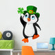 Penguin celebrates Saint Patrick Day Wall Decal