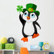 Penguin celebrates Saint Patrick Day Wall Decal