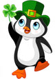 Penguin celebrates Saint Patrick Day Wall Decal