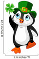 Penguin celebrates Saint Patrick Day Wall Decal