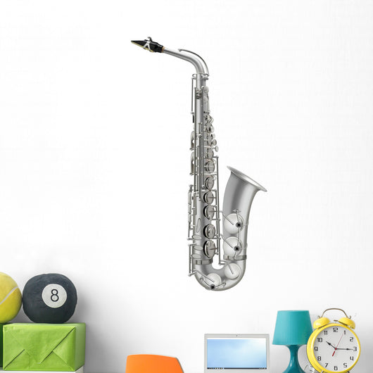 photorealistic saxophone isolated on a white background Wall Decal