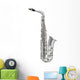 photorealistic saxophone isolated on a white background Wall Decal