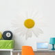 White daisy camomile flower on a white background Wall Decal