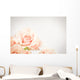 Peach rose cluster  with vignette Wall Decal