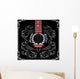 background with black acoustic guitar Wall Decal