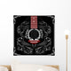 background with black acoustic guitar Wall Decal