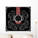 background with black acoustic guitar Wall Decal