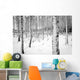 Birch tree forest in winter Wall Decal