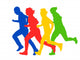 Group of runners silhouettes vector illustration Wall Decal