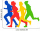 Group of runners silhouettes vector illustration Wall Decal