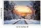 Winter road in forest Wall Decal