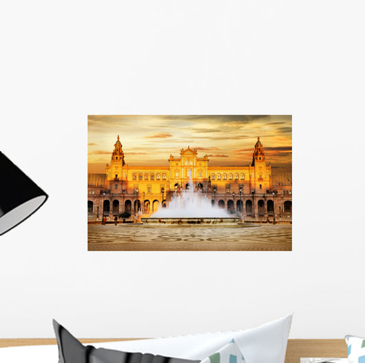 beautiful Plaza de Espana on sunset, Seville, Spain Wall Decal