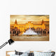 beautiful Plaza de Espana on sunset, Seville, Spain Wall Decal