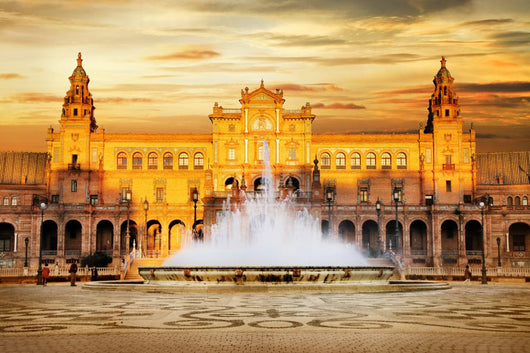 beautiful Plaza de Espana on sunset, Seville, Spain Wall Decal