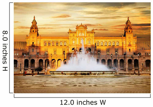beautiful Plaza de Espana on sunset, Seville, Spain Wall Decal