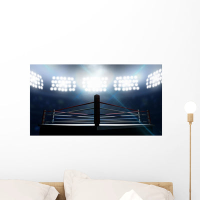 Boxing Ring In Arena Wall Decal 2 shown on a wall
