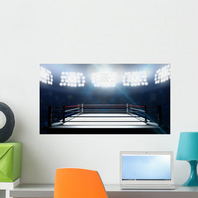 Boxing Ring In Arena Wall Decal shown on a wall