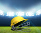 Cricket Stadium And Helmet Wall Decal