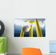 Cricket Wickets And Ball In A Stadium Wall Decal