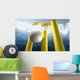 Cricket Wickets And Ball In A Stadium Wall Decal