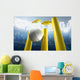 Cricket Wickets And Ball In A Stadium Wall Decal