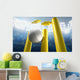 Cricket Wickets And Ball In A Stadium Wall Decal