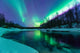 Polarlichter Mit Spiegelung Ber